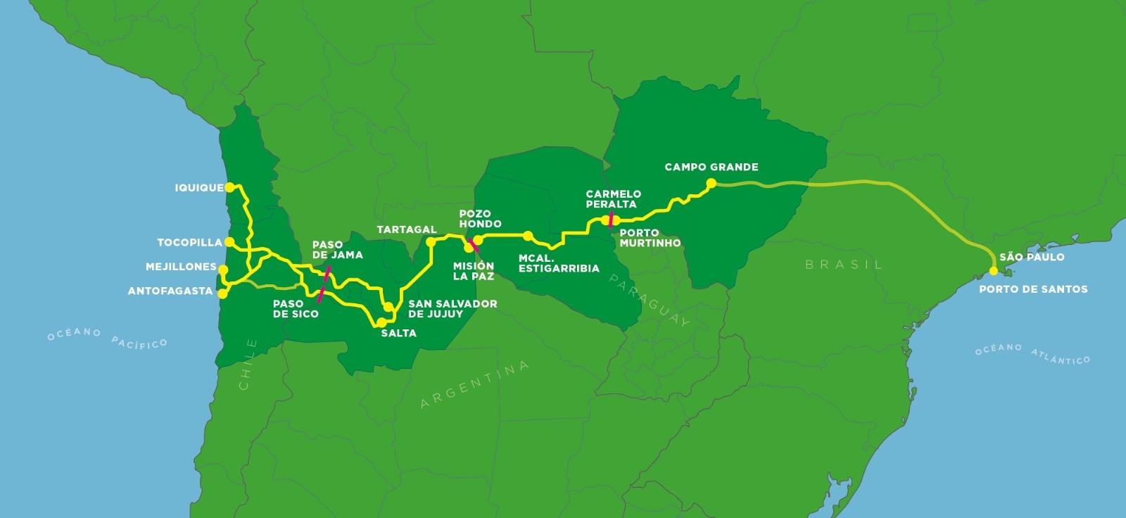 Mapa Corredor Bioceánico